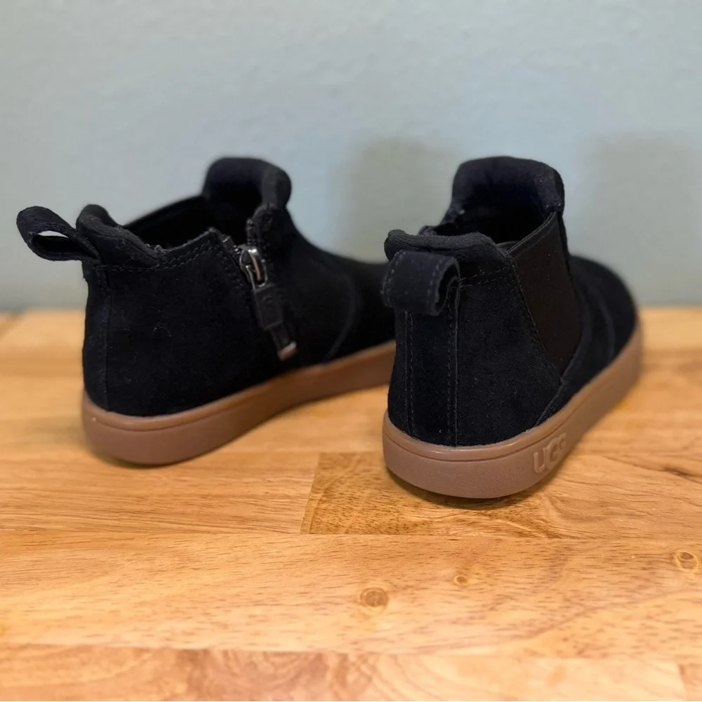 UGG Kids Black Suede Ankle Boots